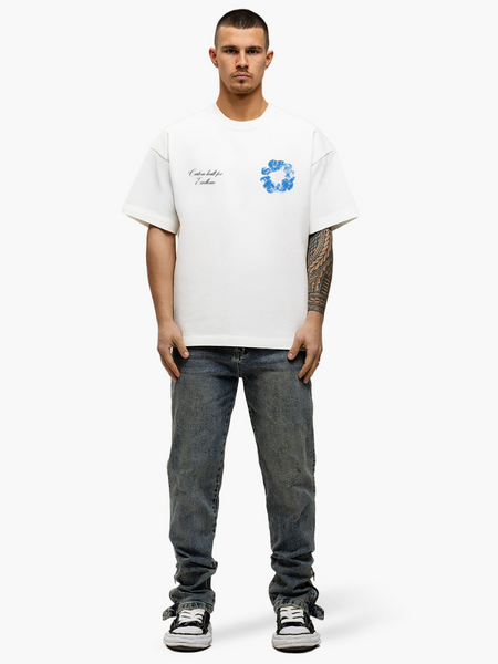 JorCustom JorCustom Flowers Loose Fit T-Shirt - White