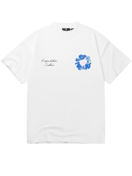 JorCustom JorCustom Flowers Loose Fit T-Shirt - White