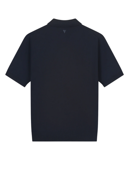 Pure Path Pure Path Zip Knitted Polo - Dark Navy