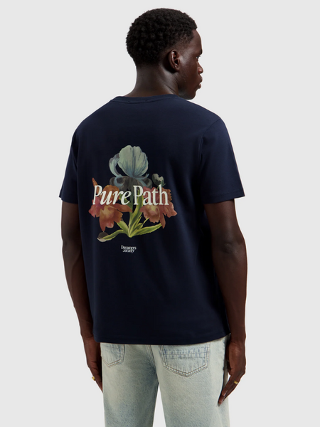 Pure Path Trio of Flowers T-shirt - Dark Navy
