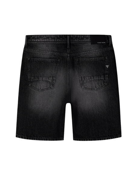 Pure Path Pure Path The Owen Regular Fit Short - Denim Dark Grey