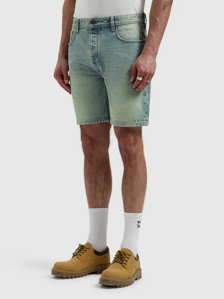 Pure Path The Owen Regular Fit Short - Denim Blue Green
