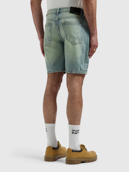 Pure Path Pure Path The Owen Regular Fit Short - Denim Blue Green