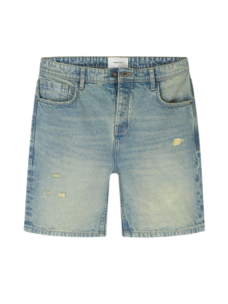 Pure Path Pure Path The Owen Regular Fit Short - Denim Blue Green