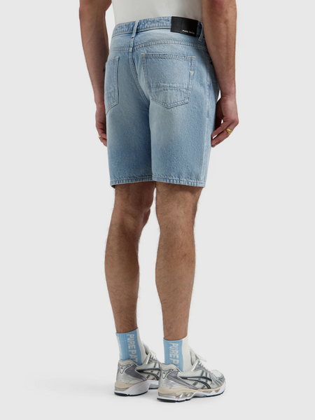 Pure Path Pure Path The Owen Regular Fit Short - Denim Light Blue