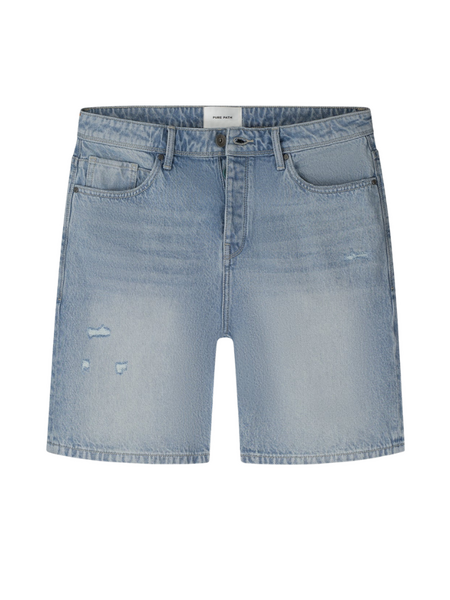 Pure Path Pure Path The Owen Regular Fit Short - Denim Light Blue
