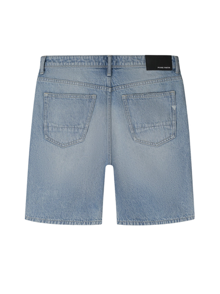 Pure Path Pure Path The Owen Regular Fit Short - Denim Light Blue