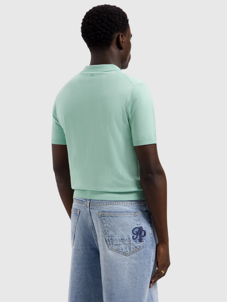 Pure Path Pure Path Zip Knitted Polo - Mint