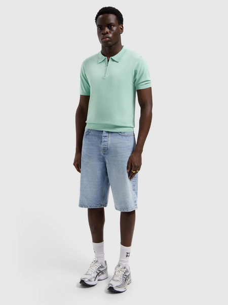 Pure Path Pure Path Zip Knitted Polo - Mint