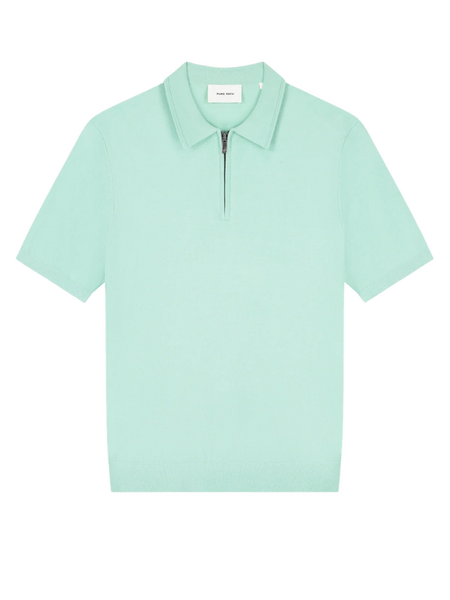 Pure Path Pure Path Zip Knitted Polo - Mint