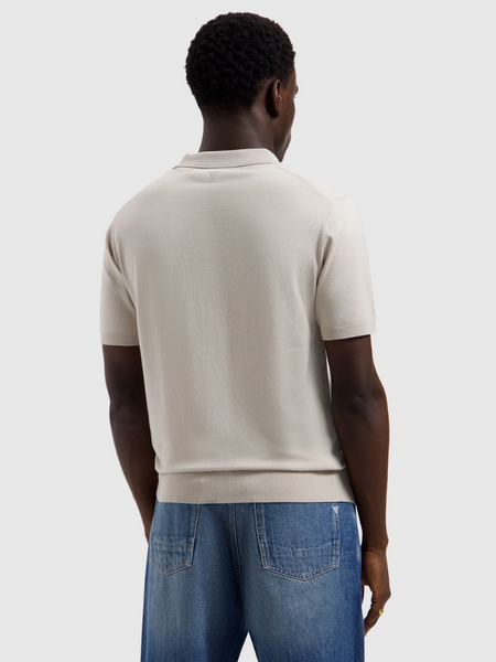 Pure Path Pure Path Zip Knitted Polo - Sand