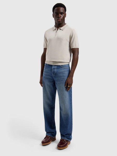 Pure Path Pure Path Zip Knitted Polo - Sand