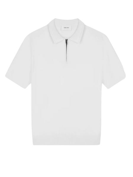 Pure Path Pure Path Zip Knitted Polo - off white