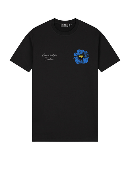 JorCustom JorCustom Flowers Slim Fit T-Shirt - Black