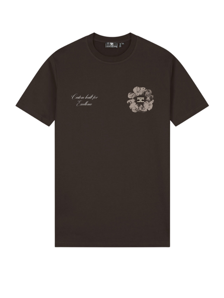 JorCustom JorCustom Flowers Slim Fit T-Shirt - Brown