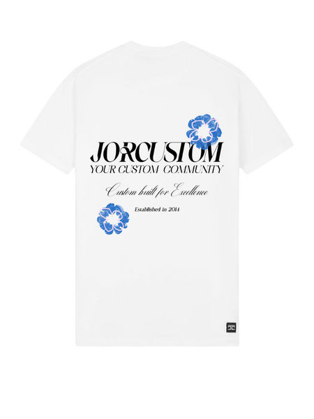 JorCustom Flowers Slim Fit T-Shirt - White