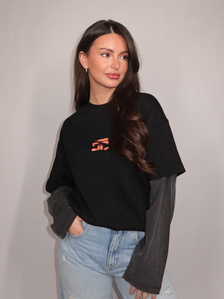 JorCustom Women KD-Artist2.0 Double Layered Longslee - Black-Acid JorCustom JorCustom Women KD-Artist2.0 Double Layered Longslee - Black-Acid
