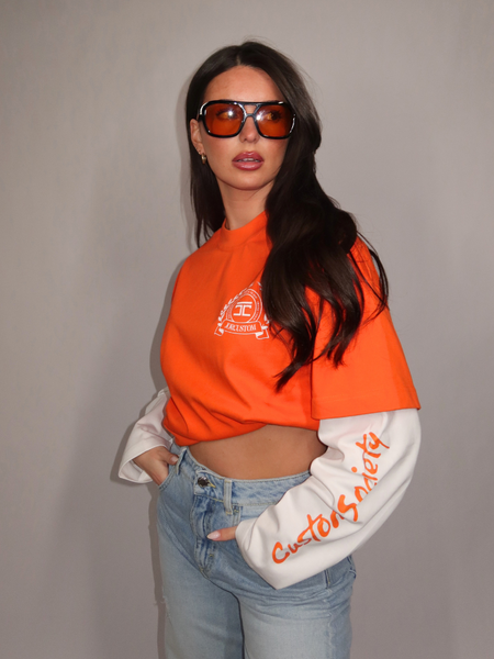 JorCustom JorCustom Women DutchNation Double Layered Longsleev - Orange/White