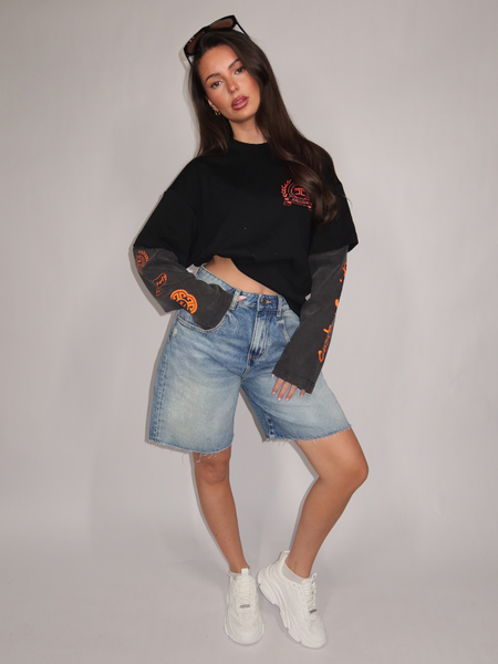 JorCustom JorCustom Women DutchNation Double Layered Longsleev - Black-Acid