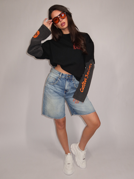 JorCustom JorCustom Women DutchNation Double Layered Longsleev - Black-Acid