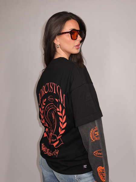 JorCustom JorCustom Women DutchNation Double Layered Longsleev - Black-Acid