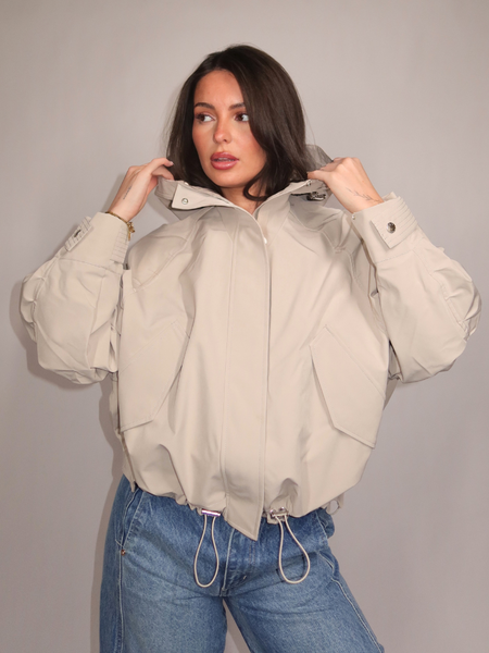 Airforce Women Oversizef Softshell Jacket - Oatmeal