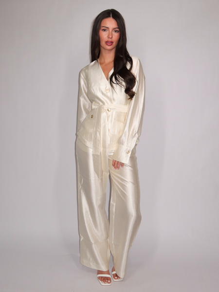 Nikkie Nikkie Porlamar Wrap Blouse - Cream
