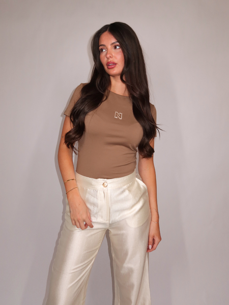 Nikkie Nikkie Swarovski N Top - Walnut
