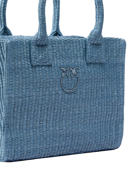 Pinko Pinko Beach Shopper Mini Rafia - Light Blue