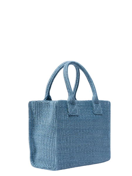 Pinko Pinko Beach Shopper Mini Rafia - Light Blue