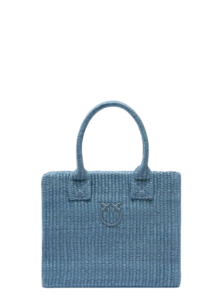 Pinko Beach Shopper Mini Rafia - Light Blue