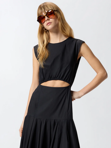 Pinko Pinko Suzzara Abito Popeline - Nero Limousine