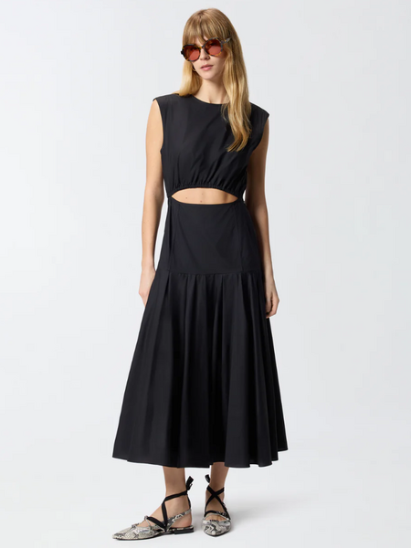 Pinko Pinko Suzzara Abito Popeline - Nero Limousine