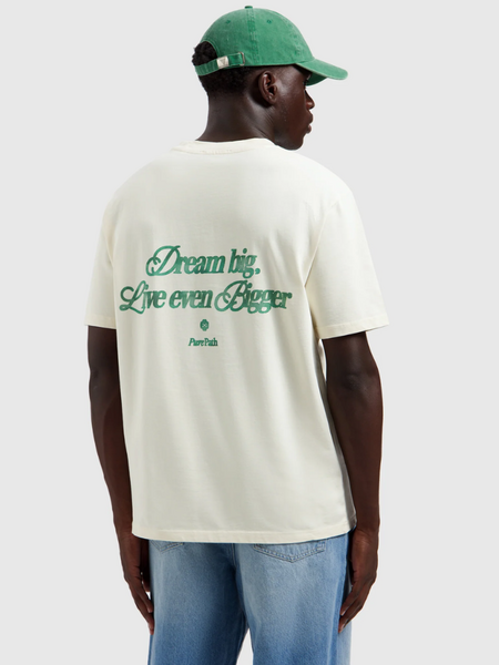 Pure Path Dream Big Quote T-shirt - Ecru