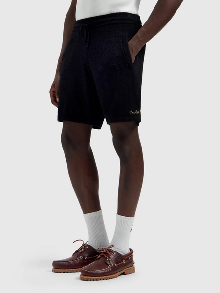 Pure Path Towel Soft Bouclé Knitted Shorts - Black