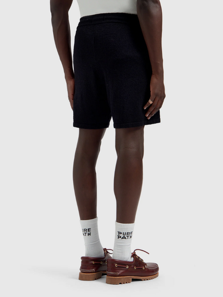 Pure Path Pure Path Towel Soft Bouclé Knitted Shorts - Black