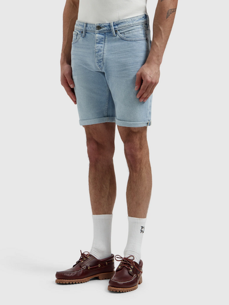 Pure Path Pure Path The Miles Slim Fit Short - Denim Light Blue