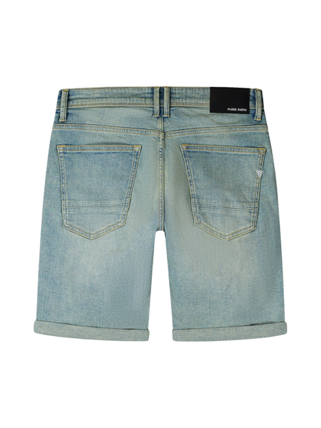 Pure Path Pure Path The Miles Slim Fit Short - Denim Blue Green