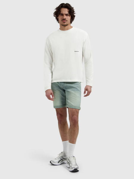 Pure Path Pure Path The Miles Slim Fit Short - Denim Blue Green