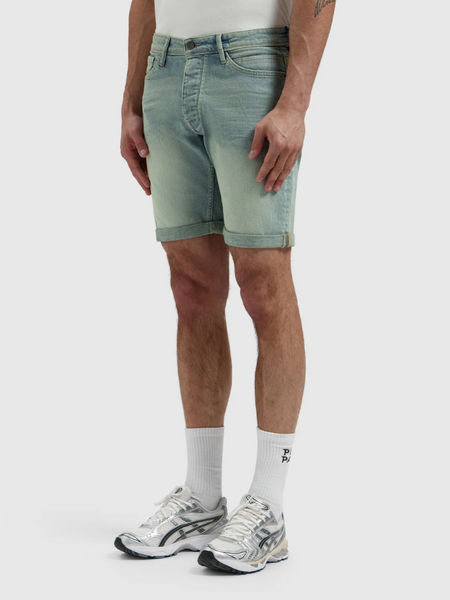 Pure Path The Miles Slim Fit Short - Denim Blue Green
