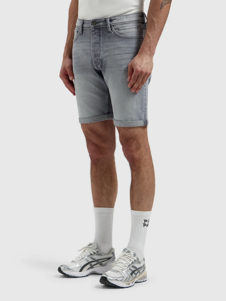 Pure Path Pure Path The Miles Slim Fit Short - Denim Light Grey