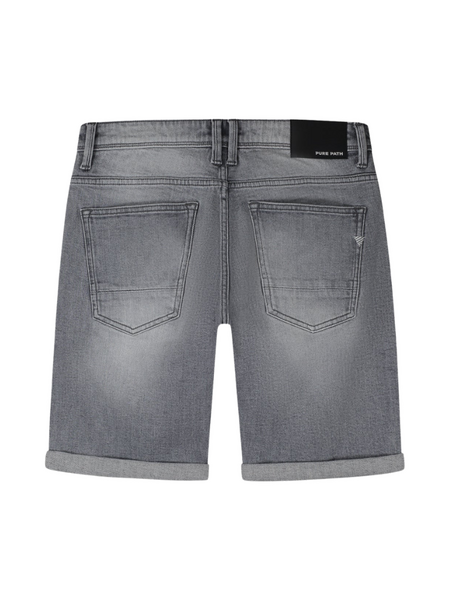 Pure Path Pure Path The Miles Slim Fit Short - Denim Light Grey