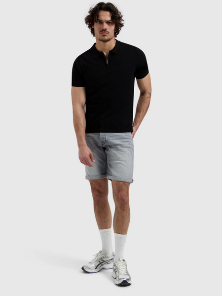Pure Path Pure Path The Miles Slim Fit Short - Denim Light Grey