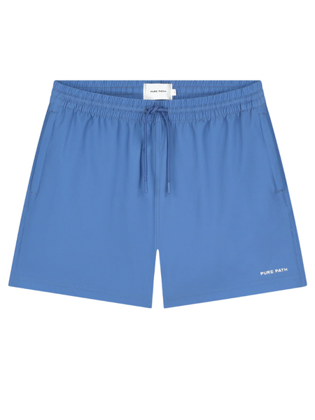 Pure Path Pure Path Wordmark Swimshorts - Faded Cobalt