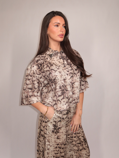 Pinko Pinko Cattolica Bermuda Tela Di Lino - Beige/Black