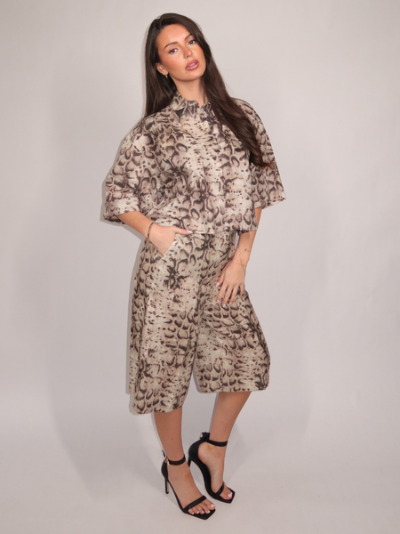 Pinko Pescara Camicia Popeline Stamp - Beige/Black Pinko Pinko Pescara Camicia Popeline Stamp - Beige/Black