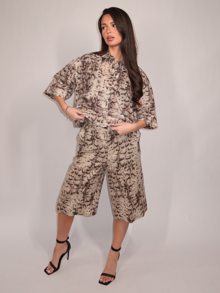 Pinko Pescara Camicia Popeline Stamp - Beige/Black Pinko Pinko Pescara Camicia Popeline Stamp - Beige/Black