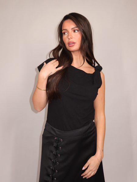 Pinko Pinko Marlena Maglia Jersey Cotone s - Nero Limousine