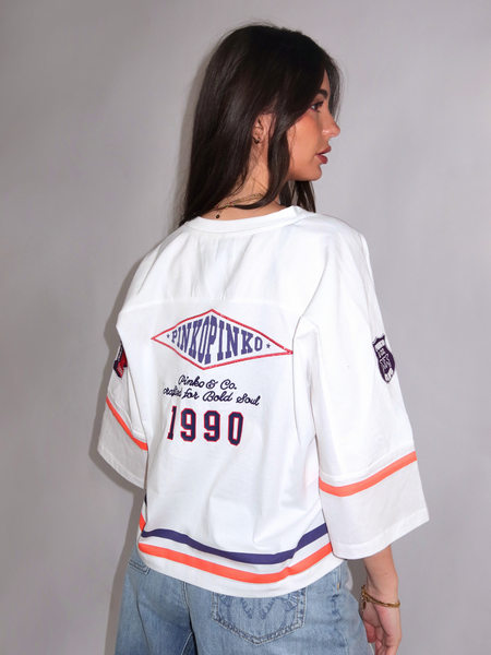 Pinko Pinko Cannobio Maglia Jersey + Twill - White