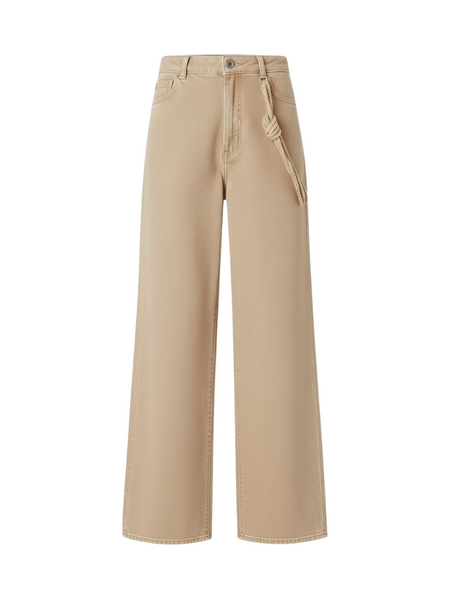 Pinko Pinko Lauryn Loose Bull Slegato Con Jeans - Beige/Kelp